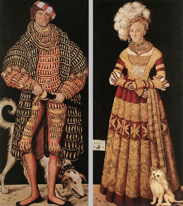 CRANACH, Lucas the Elder Portraits of Henry the Pious, Duke of Saxony and his wife Katharina von Mecklenburg dfg china oil painting image